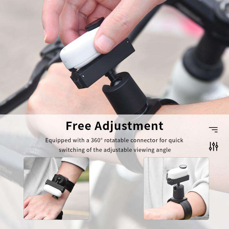 For Insta360 GO 3S / GO 3 STARTRC Silicone Wristband Snap Ring Quick Release Fixed Adapter Mount ...