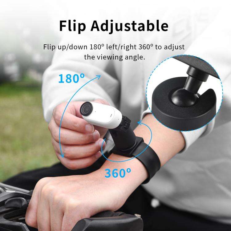 For Insta360 GO 3S / GO 3 STARTRC Silicone Wristband Snap Ring Quick Release Fixed Adapter Mount ...