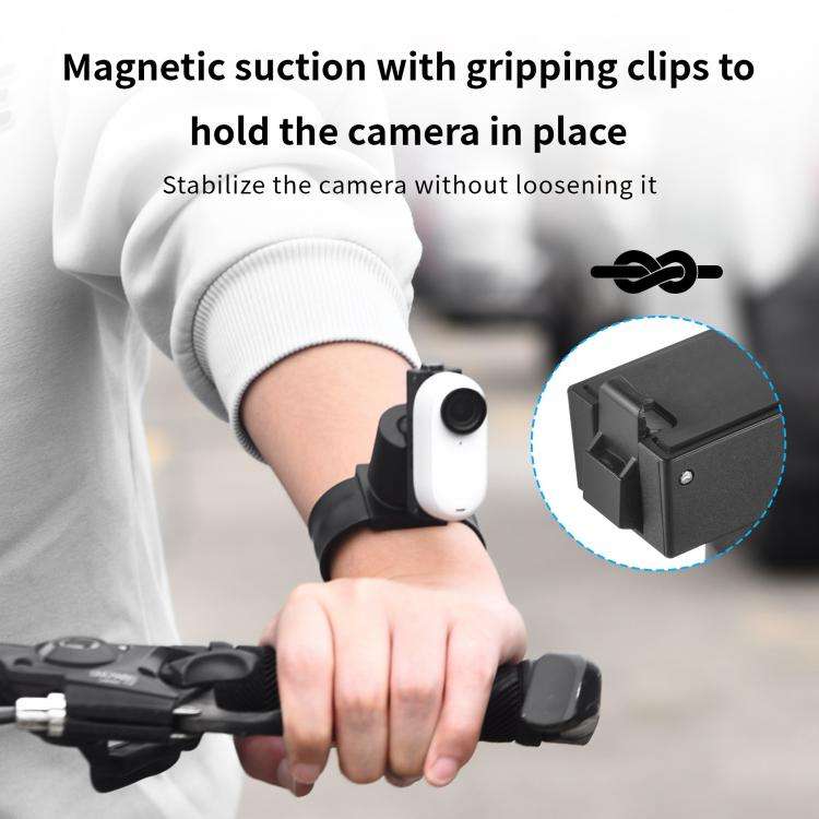 For Insta360 GO 3S / GO 3 STARTRC Silicone Wristband Snap Ring Quick Release Fixed Adapter Mount ...