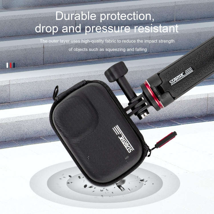 STARTRC Camera PU Carry Case For Insta360 GO3 / DJI Action 3 / 4 / 5 Pro (Black)