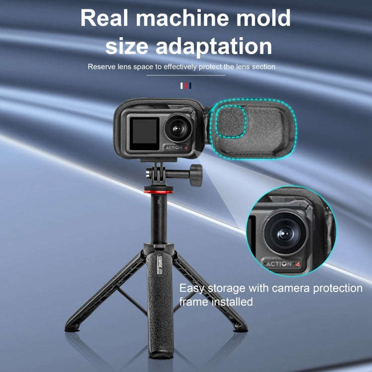 STARTRC Camera PU Carry Case For Insta360 GO3 / DJI Action 3 / 4 / 5 Pro (Black)