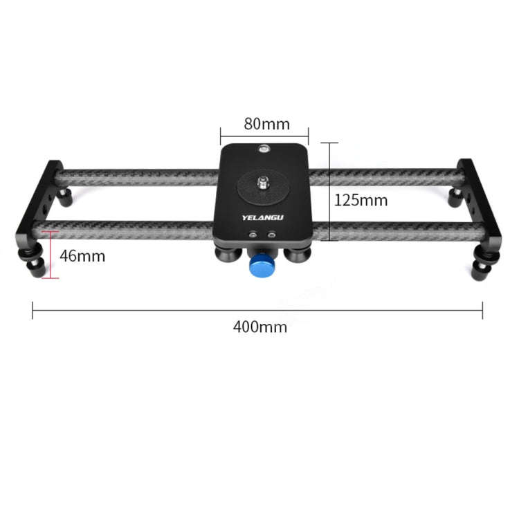 YELANGU L140T-A 40cm Carbon Fiber Slide Rail Track with Phone Clamp & BallHead Adapter for Smartp...