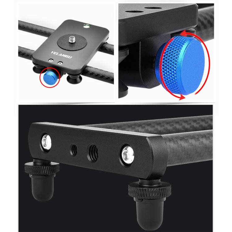 YELANGU L140T-A 40cm Carbon Fiber Slide Rail Track with Phone Clamp & BallHead Adapter for Smartp...