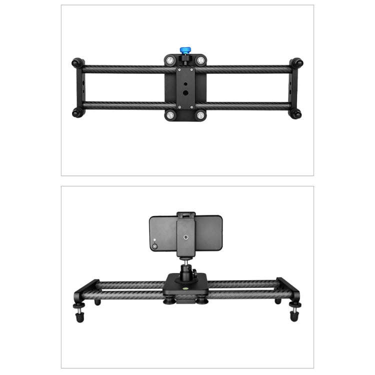 YELANGU L140T-A 40cm Carbon Fiber Slide Rail Track with Phone Clamp & BallHead Adapter for Smartp...