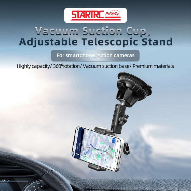 STARTRC Suction Cup Holder Bracket with Phone Clamp (Black)