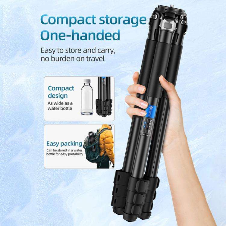 BEXIN RK264 Portable Collapsible Aluminum Alloy Camera Tripod (Black)