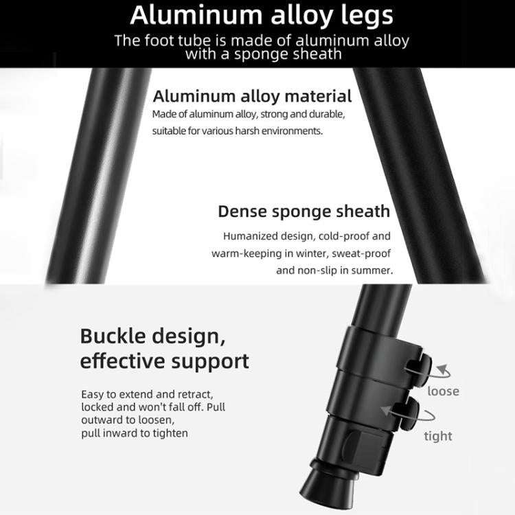 BEXIN P294B Portable Travel Outdoor DSLR Camera Aluminum Alloy Monopod Holder (Black)