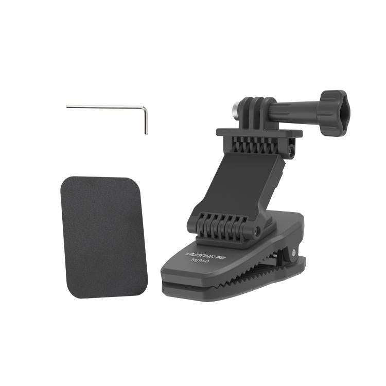 Sunnylife Stretchable Backpack Clip Rotatable Magnetic Mount Action Camera Holder Vlog Mount (Black)