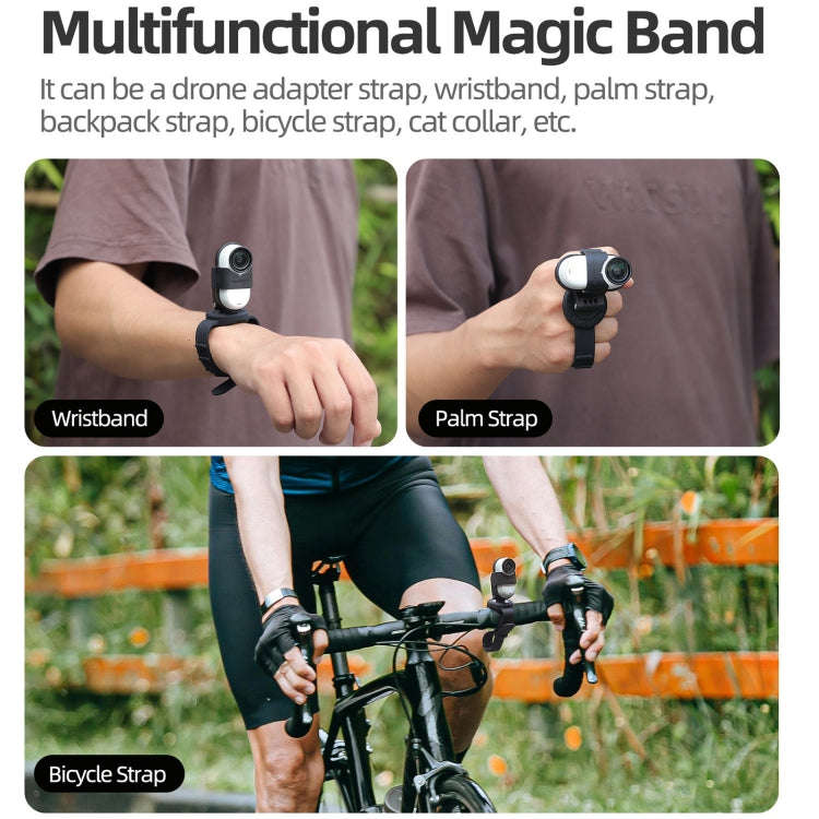 For Insta360 GO 3S / GO 3 Sunnylife Camera Strap Magnetic Mount Drone Mount Silicone Wristband Ba...