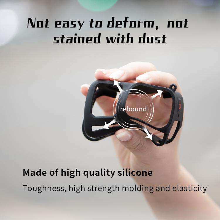 For Insta360 Ace Pro 2 STARTRC Body Silicone Case with Lens Cap & Lanyard (Black)