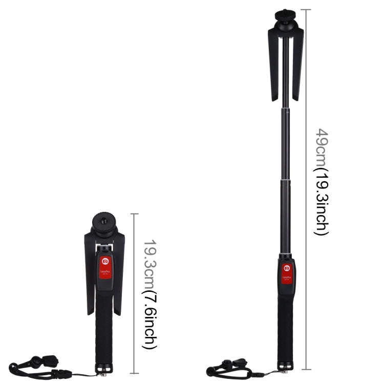 Letspro LY-11 3 in 1 Handheld Tripod Self-portrait Monopod Extendable Selfie Stick with Remote Sh...