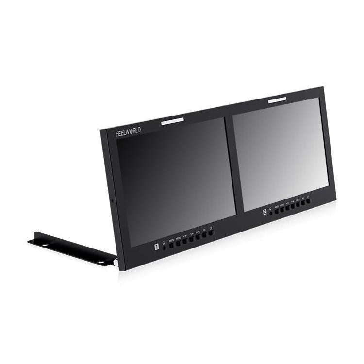 FEELWORLD D101 PLUS Dual 10.1 inch 4RU Rackmount Monitor 4K HDMI SDI 1920 x 1200 IPS Monitor (EU ...