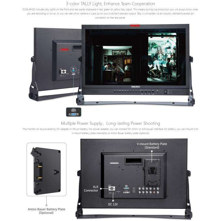 SEETEC P238-9HSD 23.8 inch 3G-SDI 4K HDMI Pro Broadcast LCD Monitor IPS Full HD 1920x1080 Monitor...