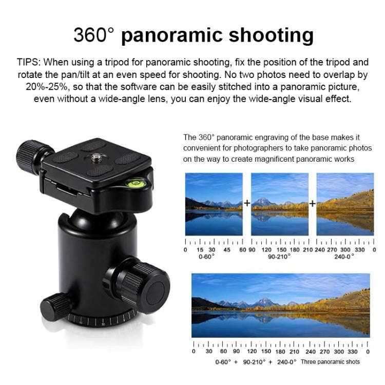 TRIOPO M2508 Multifunction Adjustable 4-Section Portable Aluminum Alloy Tripod Monopod with D-2A ...