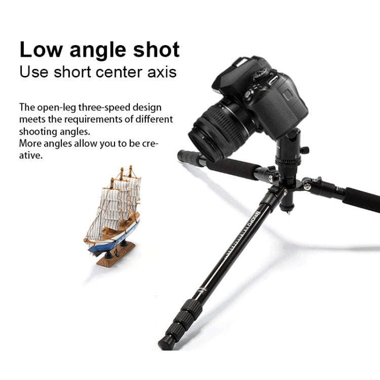 TRIOPO M2508 Multifunction Adjustable 4-Section Portable Aluminum Alloy Tripod Monopod with D-2A ...