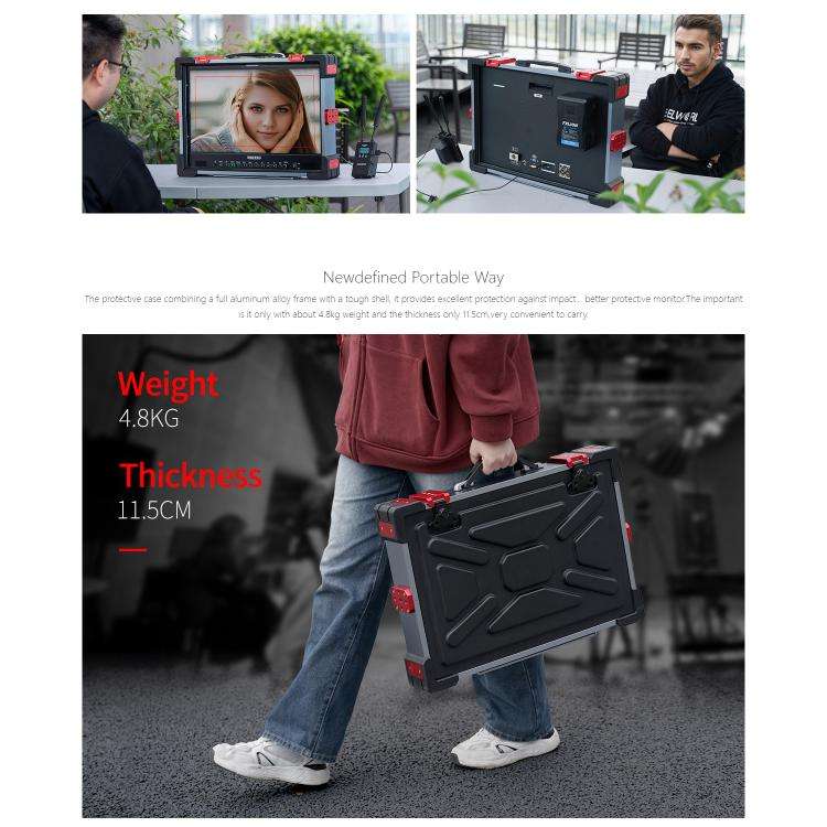 SEETEC P215 PRO-CO 21.5 inch 1000nit High Bright Portable Protective Broadcast Monitor Full HD 19...