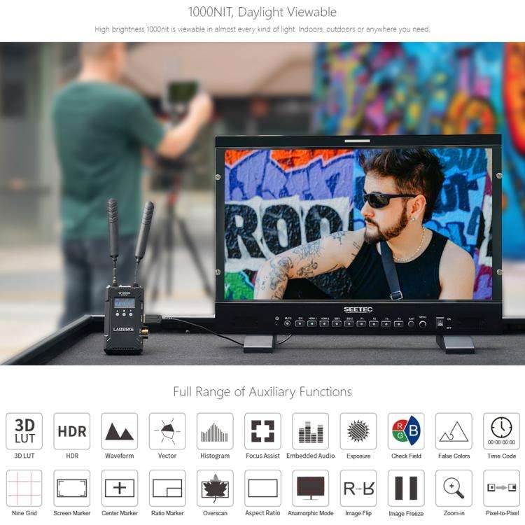SEETEC P215 PRO 21.5 inch 1000nit High Bright Broadcast Monitor Full HD 1920x1080 Monitor (US Plug)