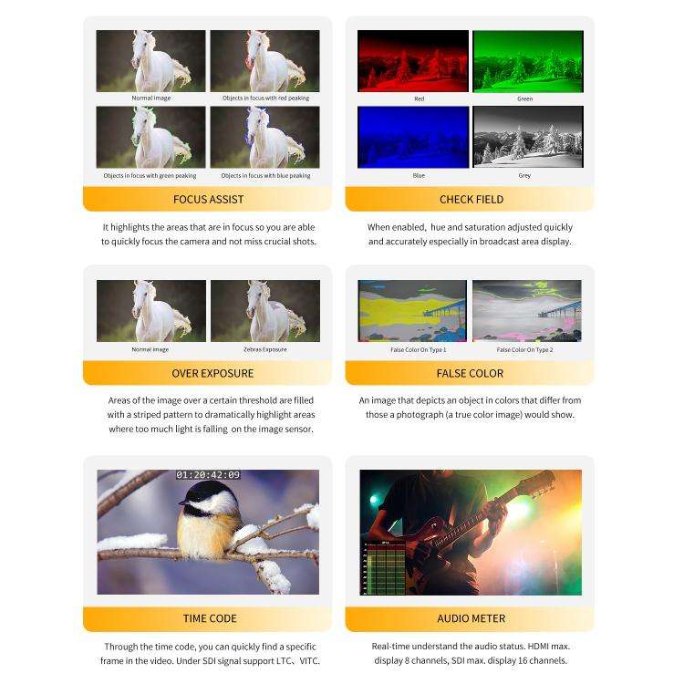 SEETEC P133 PRO 13.3 inch 1000nit High Bright Broadcast Monitor Full HD 1920x1080 Monitor (EU Plug)