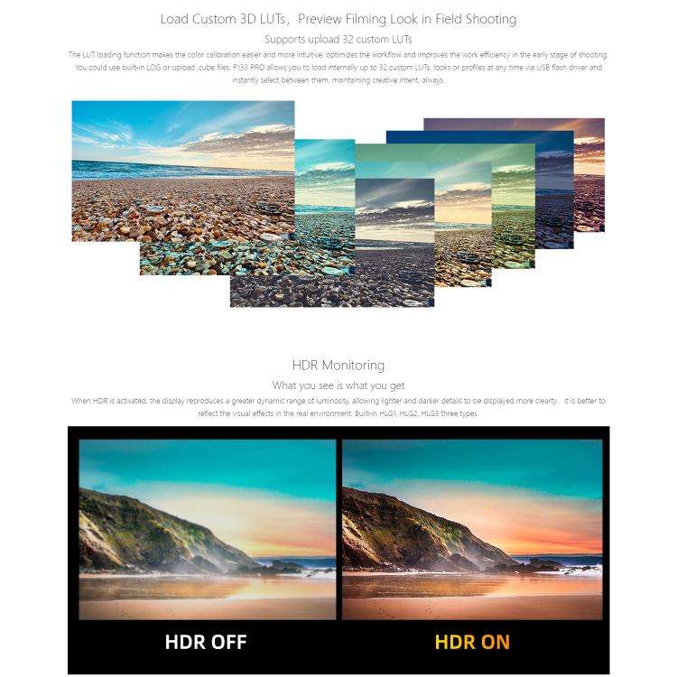 SEETEC P133 PRO 13.3 inch 1000nit High Bright Broadcast Monitor Full HD 1920x1080 Monitor (EU Plug)