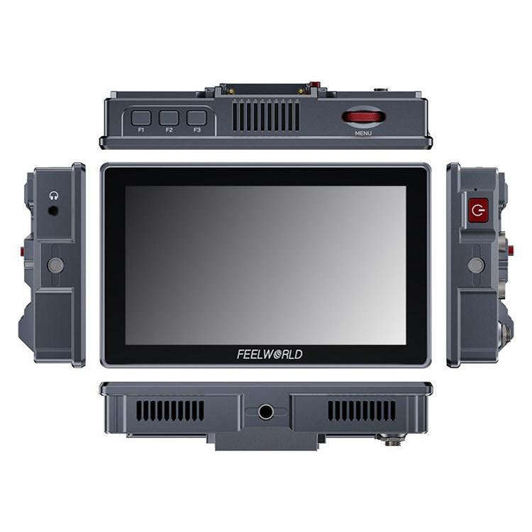 FEELWORLD H5 5.5 inch 12G SDI HDMI 2.0 Camera Field Monitor High Brightness 1200nit Touchscreen M...