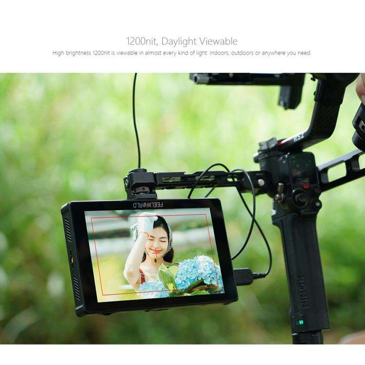 FEELWORLD F7 PLUS 7 inch DSLR Camera Field Monitor Touch Screen 4K HDMI High Brightness 1200nit M...