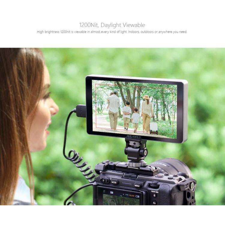 FEELWORLD P6XL 6.0 inch Aluminium Built-in Battery DSLR Camera Field Monitor Touch Screen 4K HDMI...