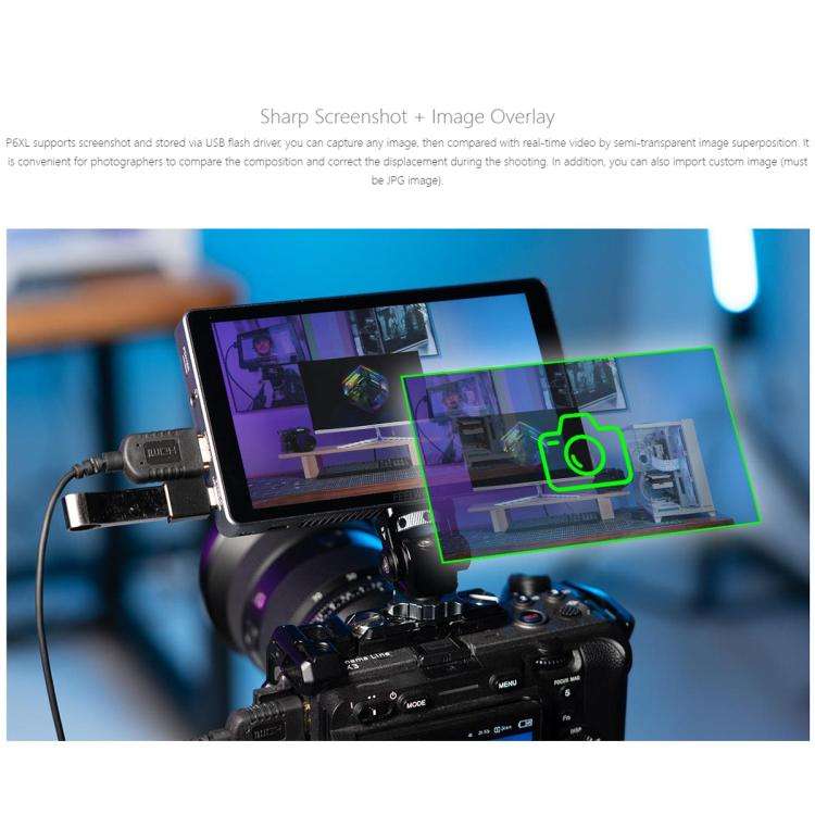 FEELWORLD P6XL 6.0 inch Aluminium Built-in Battery DSLR Camera Field Monitor Touch Screen 4K HDMI...