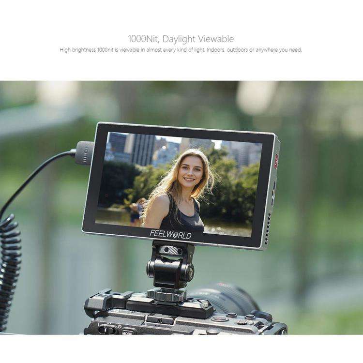 FEELWORLD P6X 5.5 inch Aluminium DSLR Camera Field Monitor Touch Screen 4K HDMI High Brightness 1...