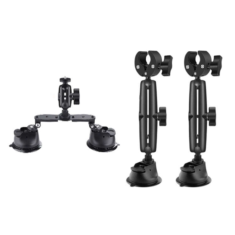 1/4 inch Screw Dual-Leg  Suction Cup Mount and 2 x Single-leg Car Suction Cup Mount Crab Clamps S...