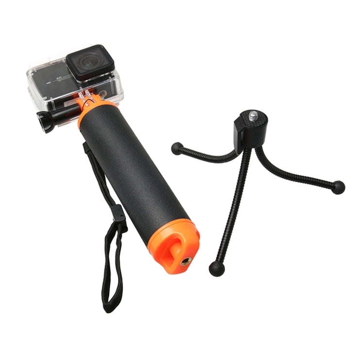 Floating Handle Grip with Tripod Holder & Adjustable Anti-lost Strap for GoPro, Insta360, DJI and...