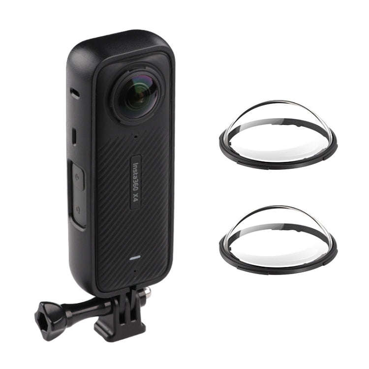 For Insta360 X4 PC Plastic Protective Frame with PC Lens Cover Guard (Black)