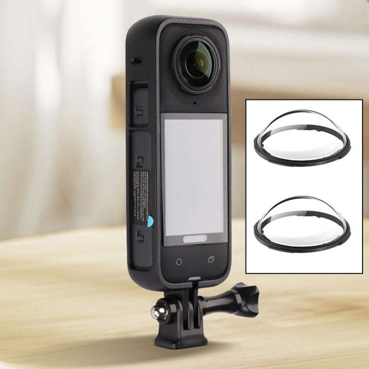 For Insta360 X4 PC Plastic Protective Frame with PC Lens Cover Guard (Black)