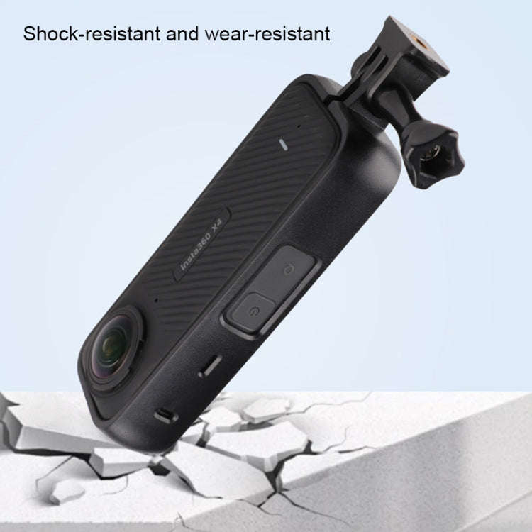 For Insta360 X4 PC Plastic Protective Frame with PC Lens Cover Guard (Black)
