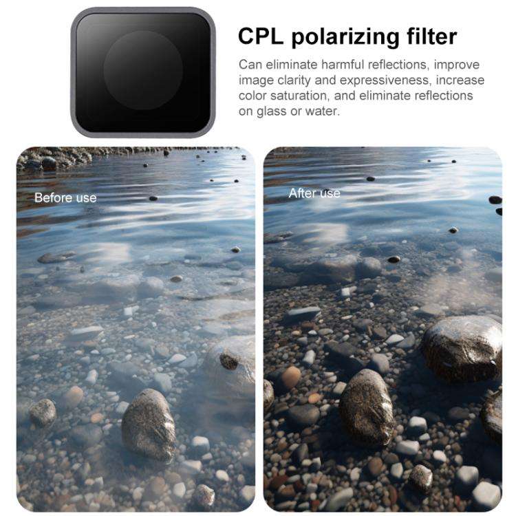 For GoPro HERO7 /6 /5 Protective Lens CPL Filter (Black)
