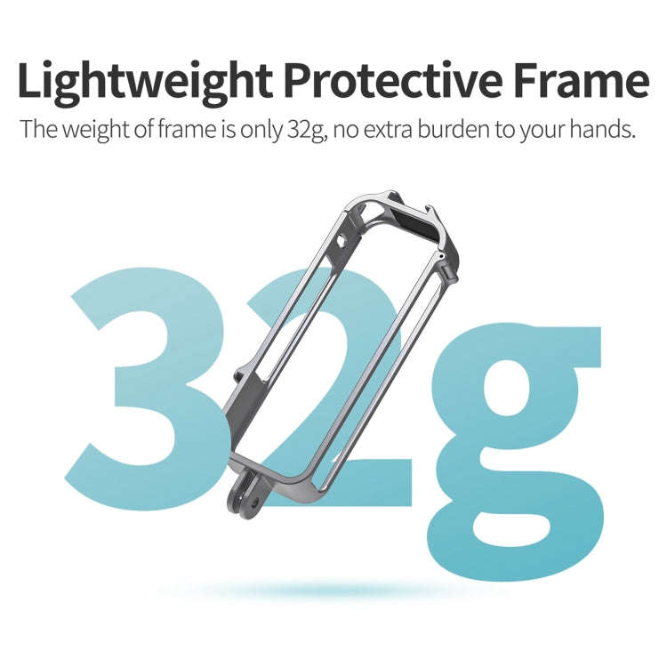 For Insta360 X4 Sunnylife Metal Protective Cage Rig with Cold Shoe Bases & Tripod Adapter (Titani...