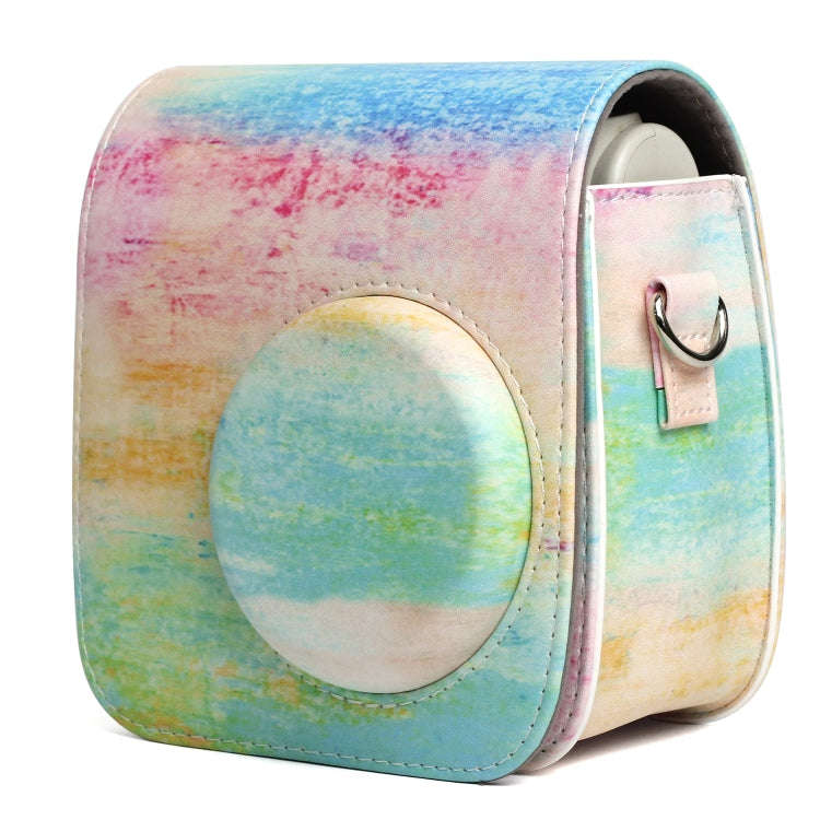 Rainbow Oil painting Pattern PU Leather Protective Camera Case Bag For FUJIFILM Instax Mini 7S / ...