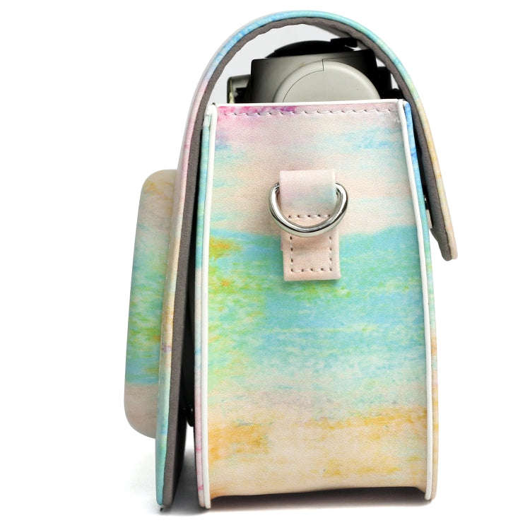 Rainbow Oil painting Pattern PU Leather Protective Camera Case Bag For FUJIFILM Instax Mini 7S / ...