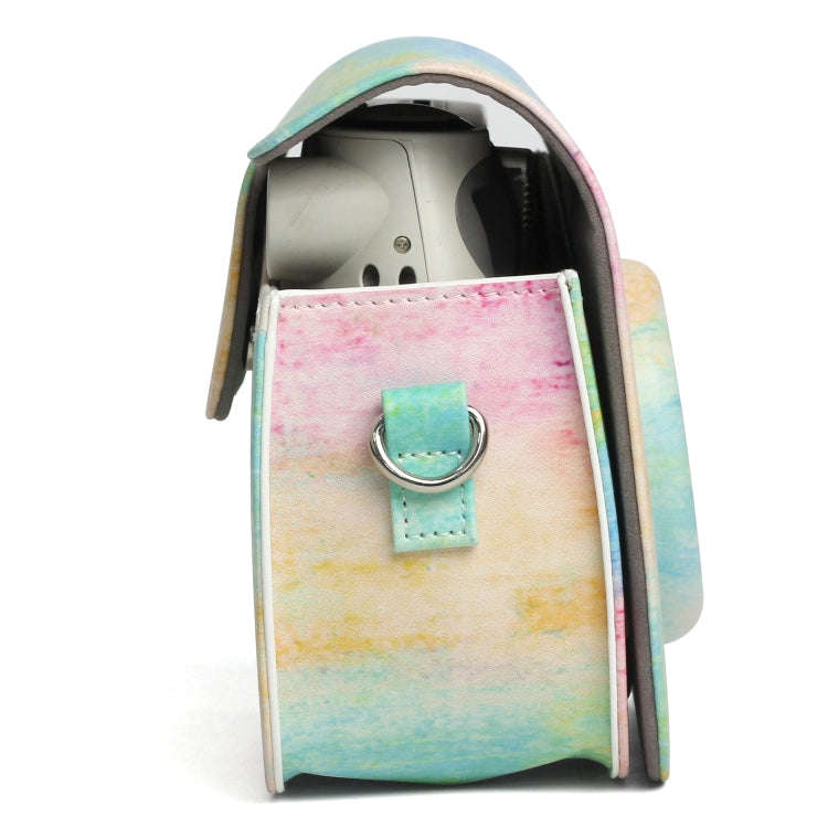 Rainbow Oil painting Pattern PU Leather Protective Camera Case Bag For FUJIFILM Instax Mini 7S / ...