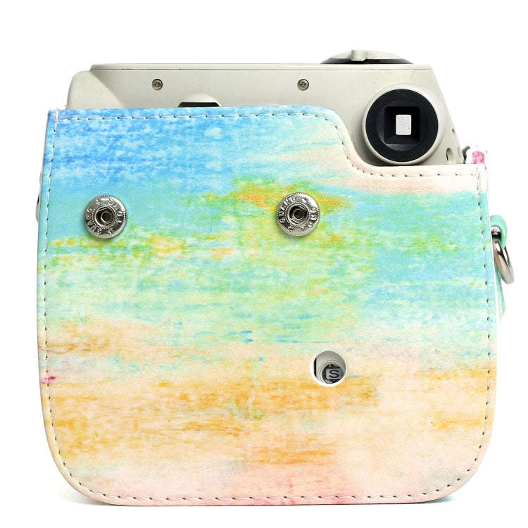 Rainbow Oil painting Pattern PU Leather Protective Camera Case Bag For FUJIFILM Instax Mini 7S / ...