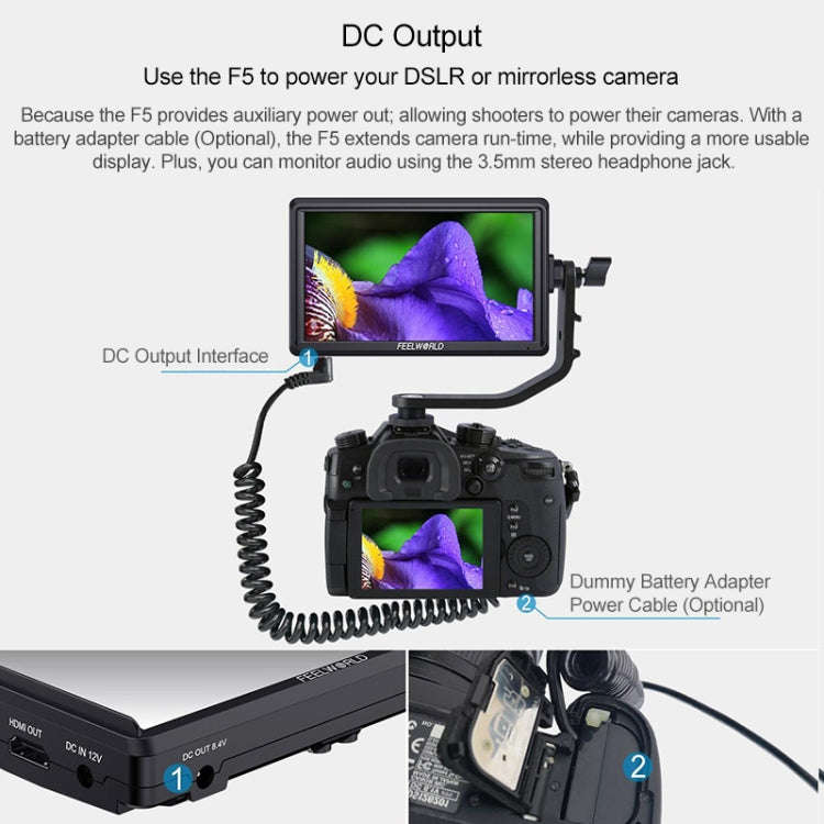 FEELWORLD S55 V2 1920x1152 HDMI 5.5 inch Camera Field Monitor
