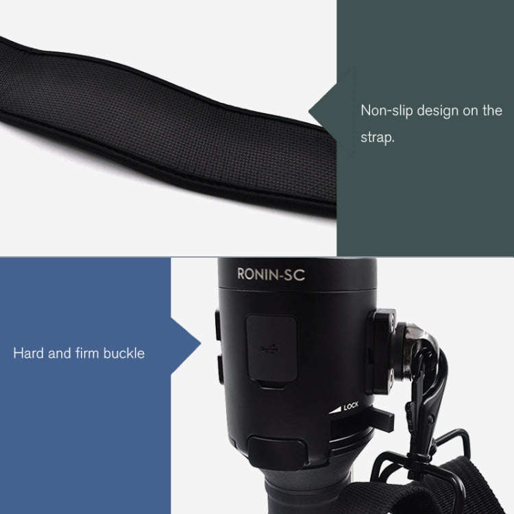 STARTRC 1105892 Thickening Decompression Portable Lanyard for DJI RONIN-SC(Black)