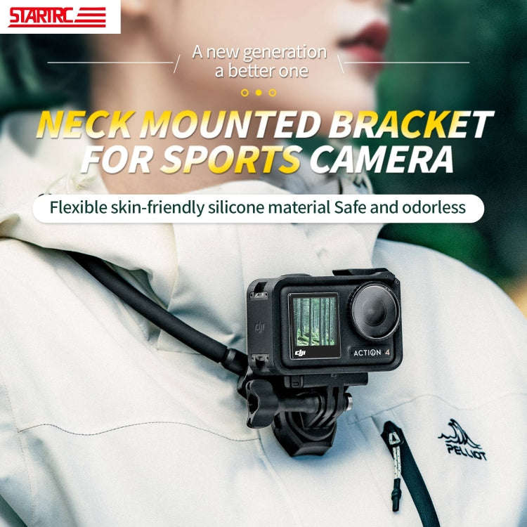 STARTRC Lazy Adjustable Neck Vlog FPV POV Bracket with Chest Strap for DJI / GoPro / Insta360 Act...