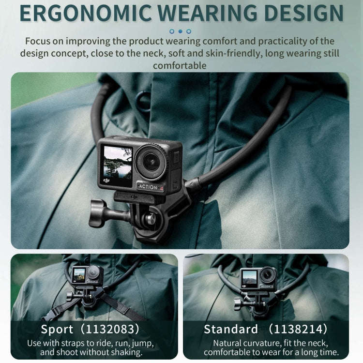 STARTRC Lazy Adjustable Neck Vlog FPV POV Bracket with Chest Strap for DJI / GoPro / Insta360 Act...