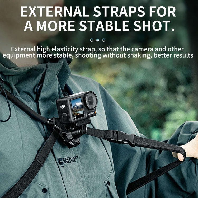 STARTRC Lazy Adjustable Neck Vlog FPV POV Bracket with Chest Strap for DJI / GoPro / Insta360 Act...