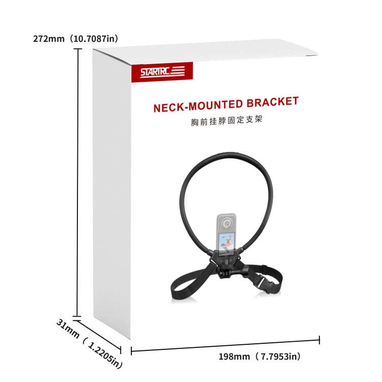 STARTRC Lazy Adjustable Neck Vlog FPV POV Bracket with Chest Strap for DJI / GoPro / Insta360 Act...