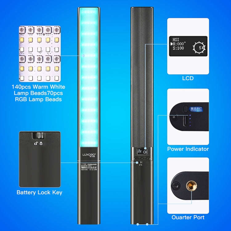 LUXCeO P6 RGB Colorful Photo LED Stick Video Light Handheld APP Control Full Color LED Fill Light...