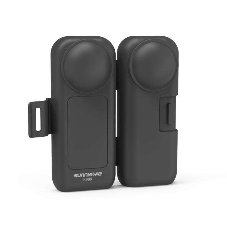 For Insta360 X5 / X4 Sunnylife Integrated Lens Screen Protective Cover Camera Case with Strap (Bl...