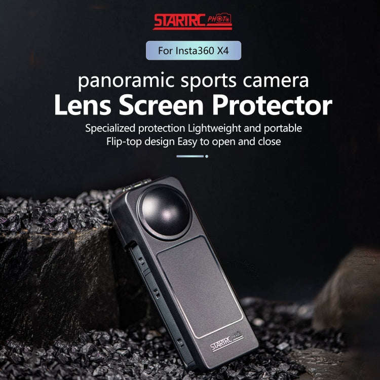 For Insta360 X5 / X4 Screen Lens Protective Cover (Black)