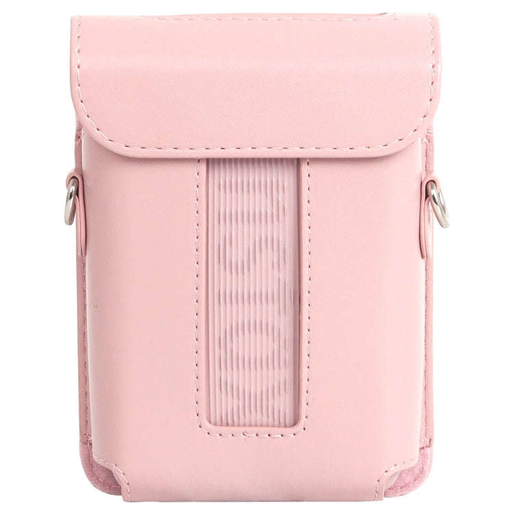 For FUJIFILM Instax mini Link 3 Full Body Leather Case Bag with Strap (Pink)