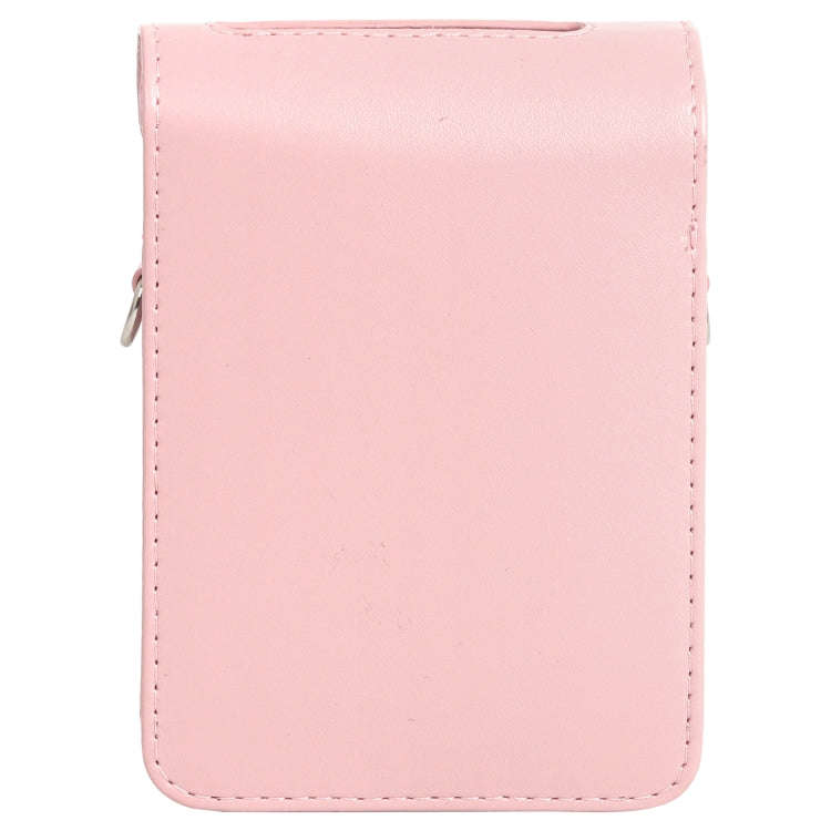 For FUJIFILM Instax mini Link 3 Full Body Leather Case Bag with Strap (Pink)